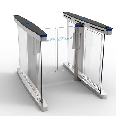 Pedestrian Control Electronic Turnstile Glass Swing Barrier Gate