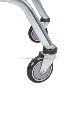European Style Supermarket Metal Wire Grocery Shopping Trolley Cart With 4 Wheels