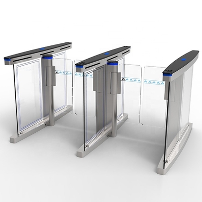 Pedestrian Control Electronic Turnstile Glass Swing Barrier Gate