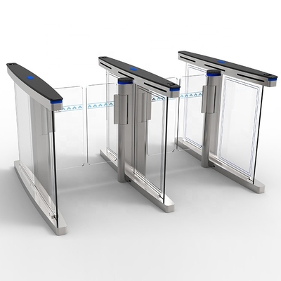 Pedestrian Control Electronic Turnstile Glass Swing Barrier Gate