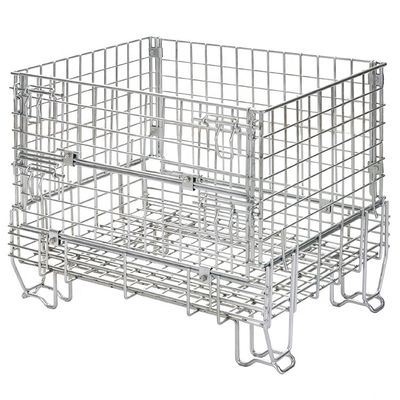 Las jaulas apilables soldadas con autógena del almacenamiento de alambre de Warehouse atan con alambre a Mesh Metal Storage Cage