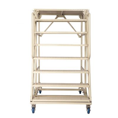 Capa de acero inoxidable del polvo de la escalera de mano del camión de la escalera del paso movible resistente de Warehouse