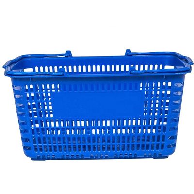 Cesta de encargo del plástico de las compras de la manija del ultramarinos de las cestas que hacen compras del supermercado del diseño