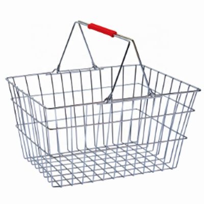 Las cestas que hacen compras de encargo del supermercado atan con alambre a Mesh Stacking Metal Shopping Basket