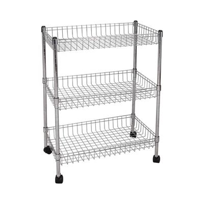 La exhibición de la tienda de acero inoxidable deja de lado el estante plegable del alambre del estante de exhibición del metal del almacenamiento