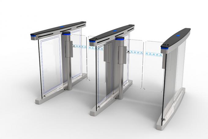 Puerta electrónica de la barrera del oscilación del vidrio del torniquete del control peatonal